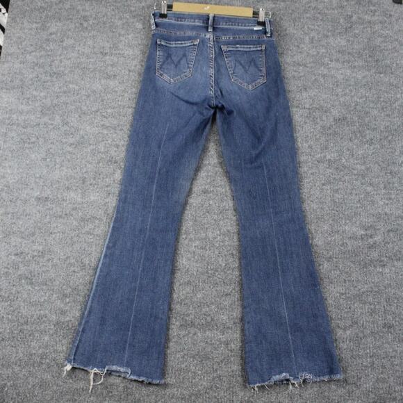 Mother Jeans 25 Blue The Weekender Fray Walking On Coals Flare Denim Minimalist - Picture 5 of 15
